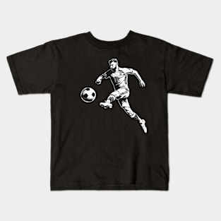 Dynamic Soccer Player Kids T-Shirt